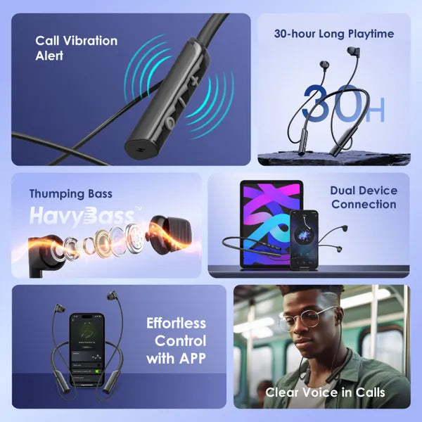 🎧 Oraimo Necklace Lite Call Vibration Wireless Headphones