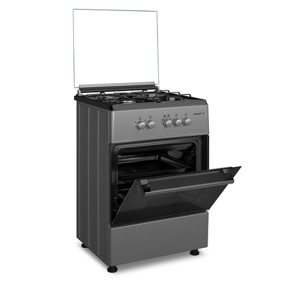Maxi GAS COOKER 60X60 BLACK GREY 4 BURNER